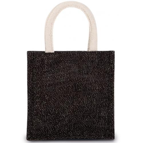 Jutová nákupná taška Kimood malá - čierna