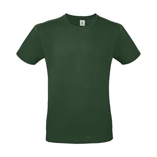 Tričko pánske B&C krátky rukáv - tmavo zelené