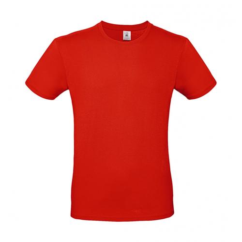 Tričko pánske B&C krátky rukáv - středně červené