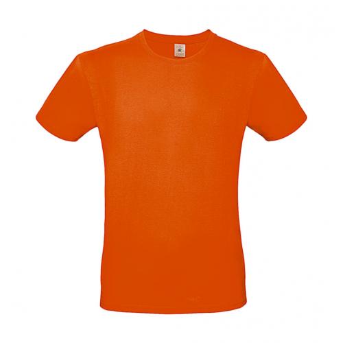 Tričko pánske B&C krátky rukáv - středně oranžové