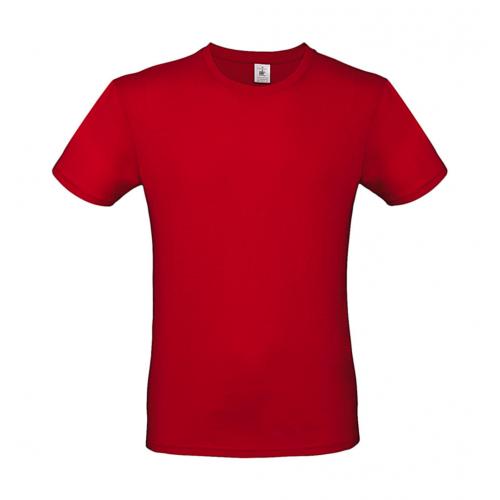 Tričko pánske B&C krátky rukáv - červené