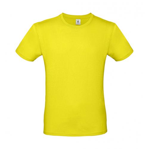 Tričko pánske B&C krátky rukáv - svetlo žlté