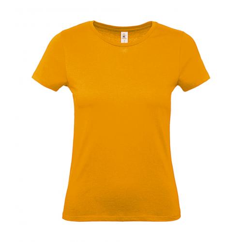 Tričko dámske B&C dámske E150 - stredne oranžové