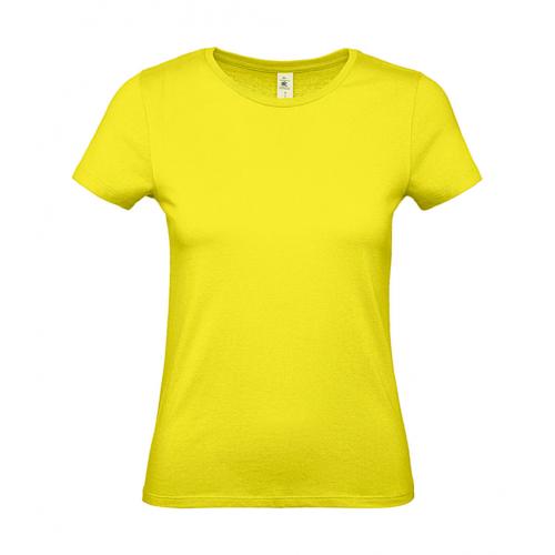 Tričko dámske B&C dámske E150 - svetlo žlté