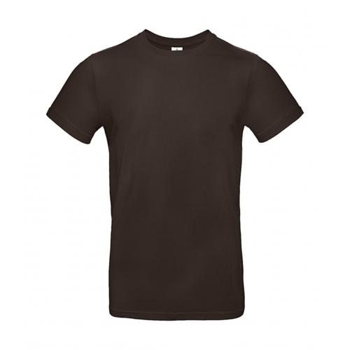 Tričko pánske B&C E190 T-Shirt - hnedé
