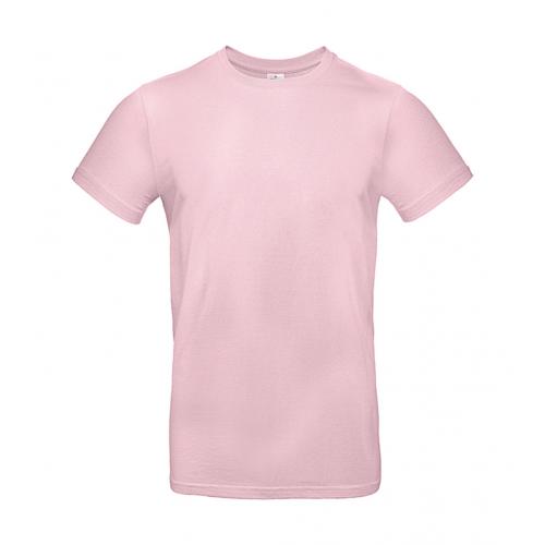 Tričko pánske B&C E190 T-Shirt - svetlo ružové