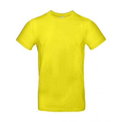 Tričko pánske B&C E190 T-Shirt - žlté svietiace
