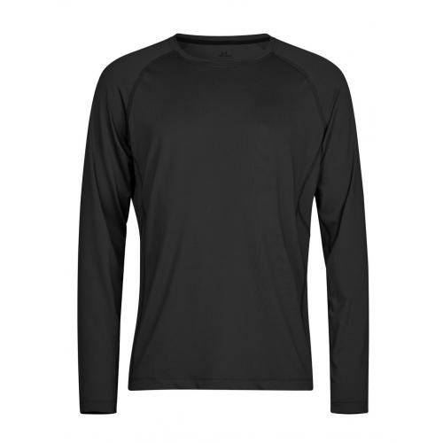 Triko pánské Stedman Tee Jays CoolDry tričko s dlouhými rukávy - černé