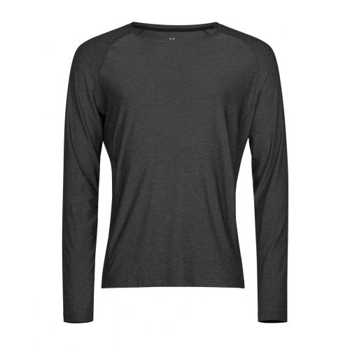 Tričko pánske Stedman Tee Jays CoolDry tričko s dlhými rukávmi - tmavo sivé