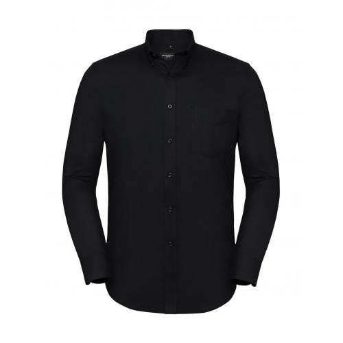 Košile pánská Russell s dl.ruk.Tailored Button-Down Oxford - černá
