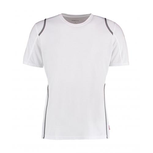 Tričko kontrastné pánske Kustom Kit Cooltex Regular fit - biele-sivé