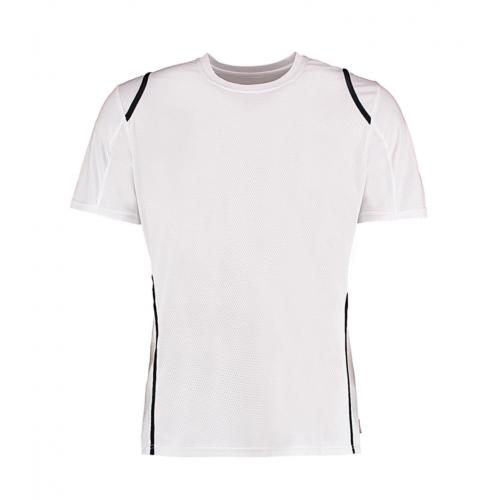 Tričko kontrastné pánske Kustom Kit Cooltex Regular fit - biele-navy