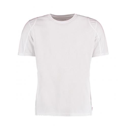 Tričko kontrastné pánske Kustom Kit Cooltex Regular fit - biele
