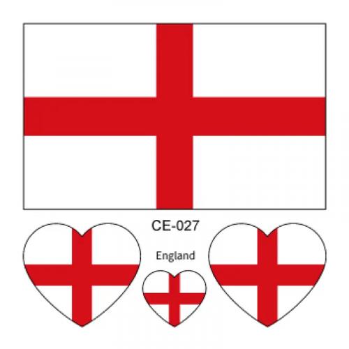 Sada 4 tetovanie vlajka Anglicko 6x6 cm 1 ks