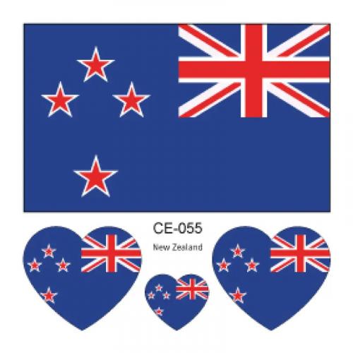 Sada 4 tetovanie vlajka Nový Zéland 6x6 cm 1 ks