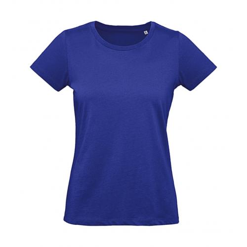 Tričko dámske B&C Organic Inspire Plus T - modré