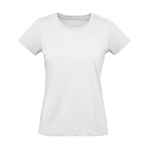 Tričko dámske B&C Organic Inspire Plus T - biele