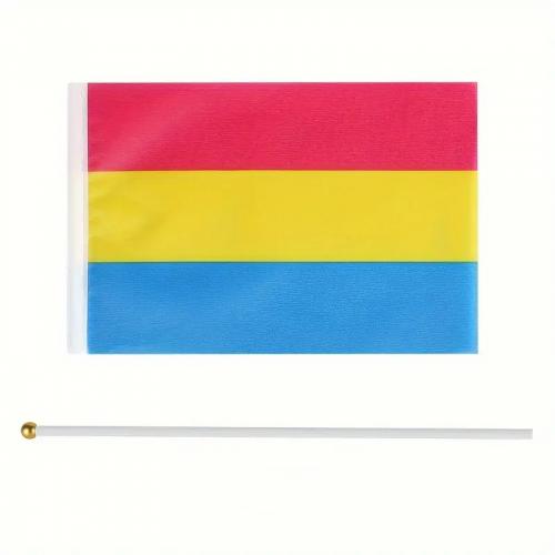 Vlajka LGBT Pansexuál 14 x 21 cm na tyčke