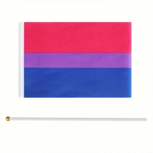 Vlajka LGBT Bisexuál 14 x 21 cm na tyčke