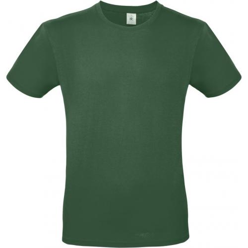 Pánske tričko B&C E150 - tmavo zelené