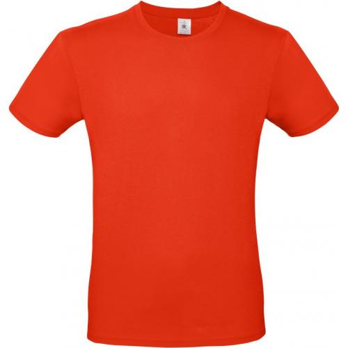Pánské tričko B&C E150 - středně červené