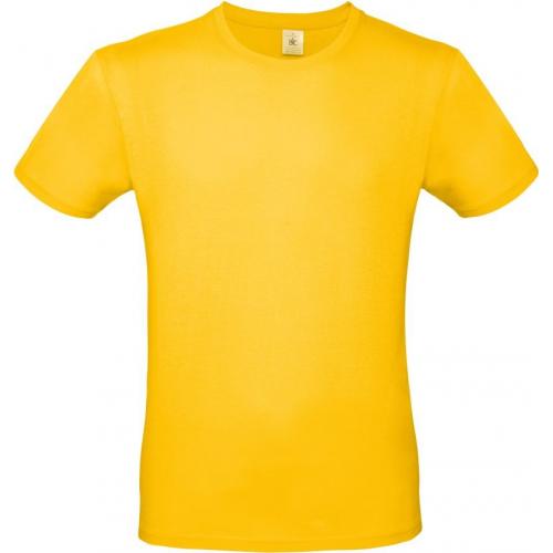 Pánske tričko B&C E150 - tmavo žlté