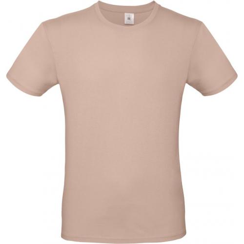 Pánske tričko B&C E150 - svetlo ružové