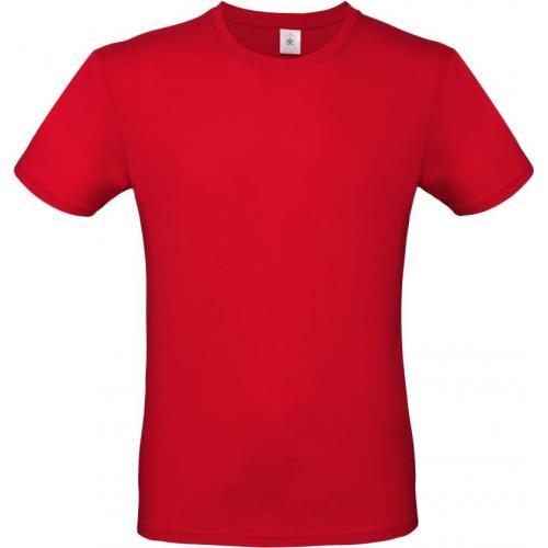 Pánske tričko B&C E150 - červené