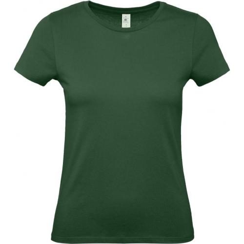 Dámske tričko B&C E150 - tmavo zelené
