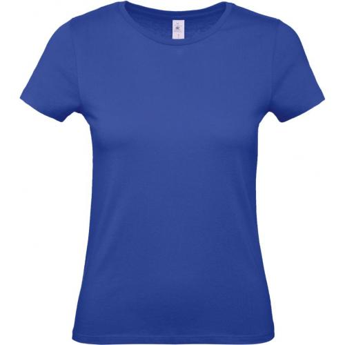 Dámske tričko B&C E150 - stredne modré