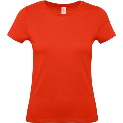 Dámske tričko B&C E150 - stredne červené