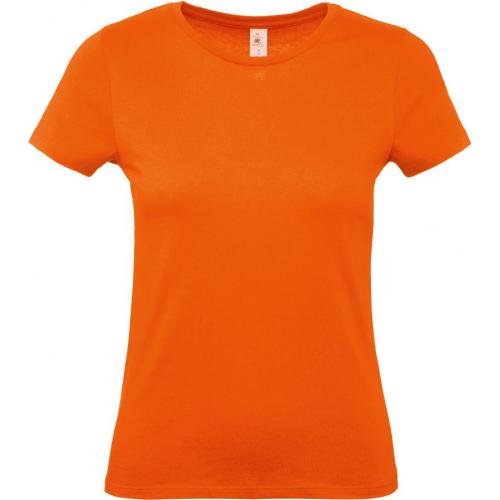Dámske tričko B&C E150 - oranžové