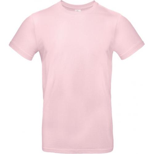 Pánské tričko B&C E190 - světle růžové