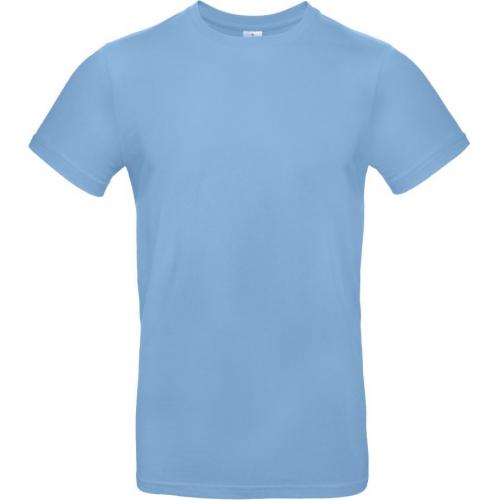 Pánske tričko B&C E190 - svetlo modré