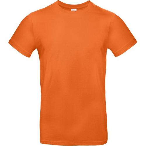 Pánske tričko B&C E190 - tmavo oranžové