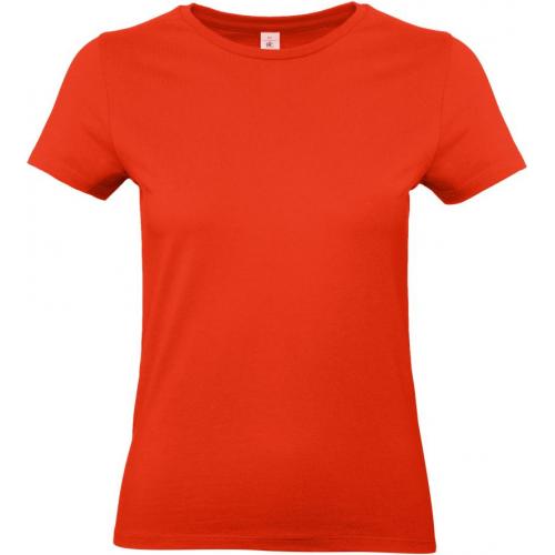 Dámské tričko B&C E190 - středně červené