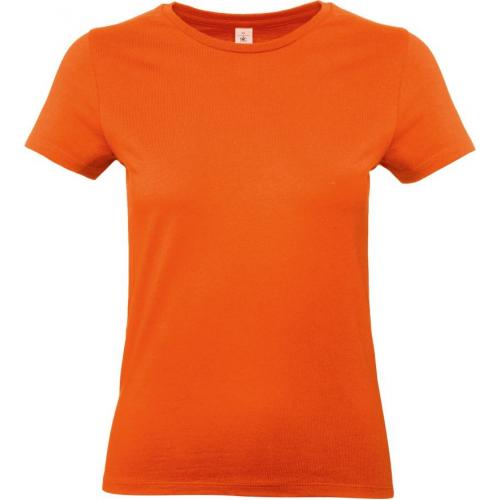Dámske tričko B&C E190 - oranžové