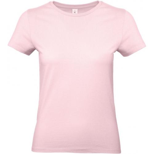 Dámske tričko B&C E190 - svetlo ružové