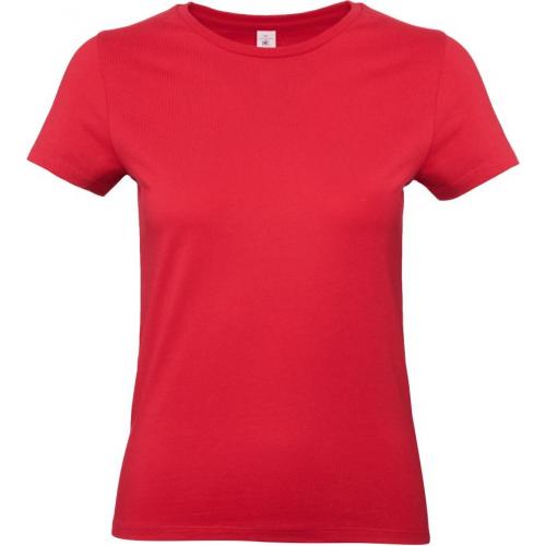 Dámske tričko B&C E190 - červené