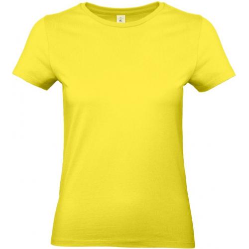 Dámske tričko B&C E190 - žlté svietiace