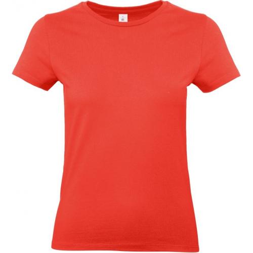 Dámske tričko B&C E190 - svetlo oranžové