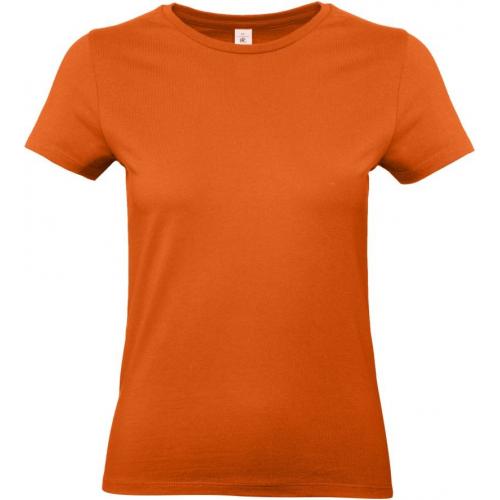 Dámske tričko B&C E190 - stredne oranžové