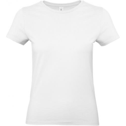 Dámske tričko B&C E190 - biele