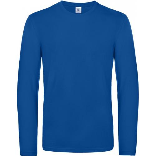 Pánské tričko s dlouhým rukávem B&C Exact 190 - modré