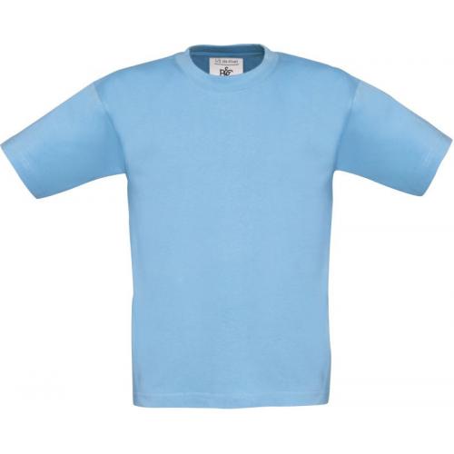 Detské tričko B&C Exact 150 - svetlo modré