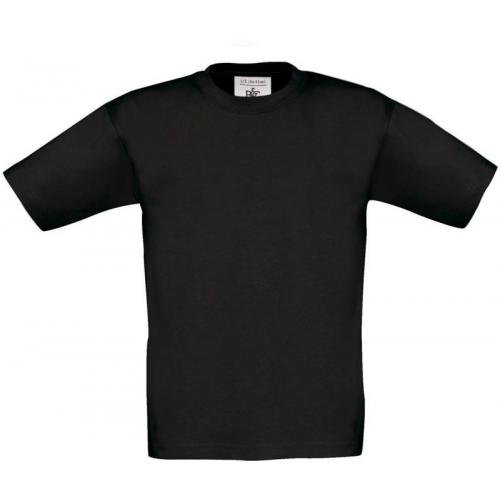 Detské tričko B&C Exact 190 - čierne