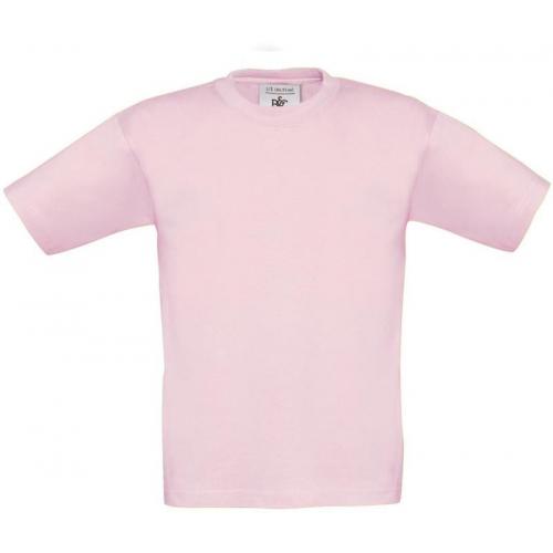 Dětské tričko B&C Exact 190 - světle růžové