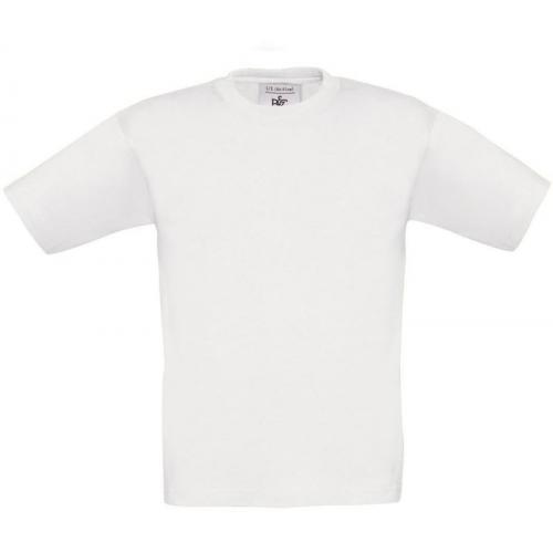Dětské tričko B&C Exact 190 - bílé