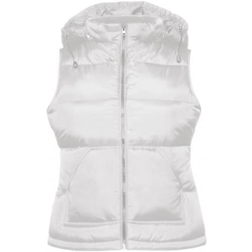 Dámska vesta s kapucňou B&C Zen +  - biela