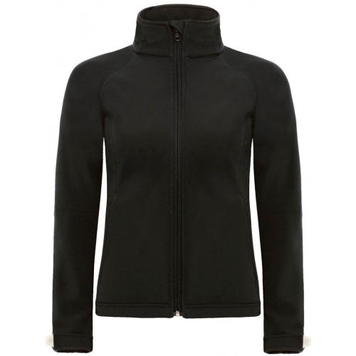 Dámská softshellová bunda s kapucí B&C Hooded Softshell - černá